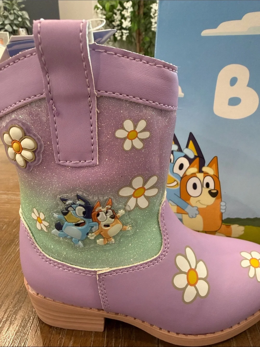 Kids' Lavender Daisy Bluey Character Ankle Boots